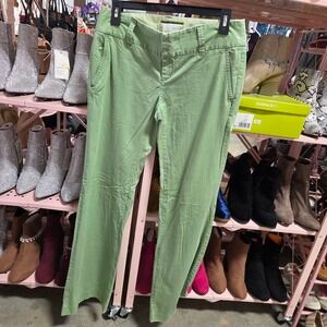 American Eagle Outfitters Sage Green Stretch Chino Straight Leg Pants Womens 4